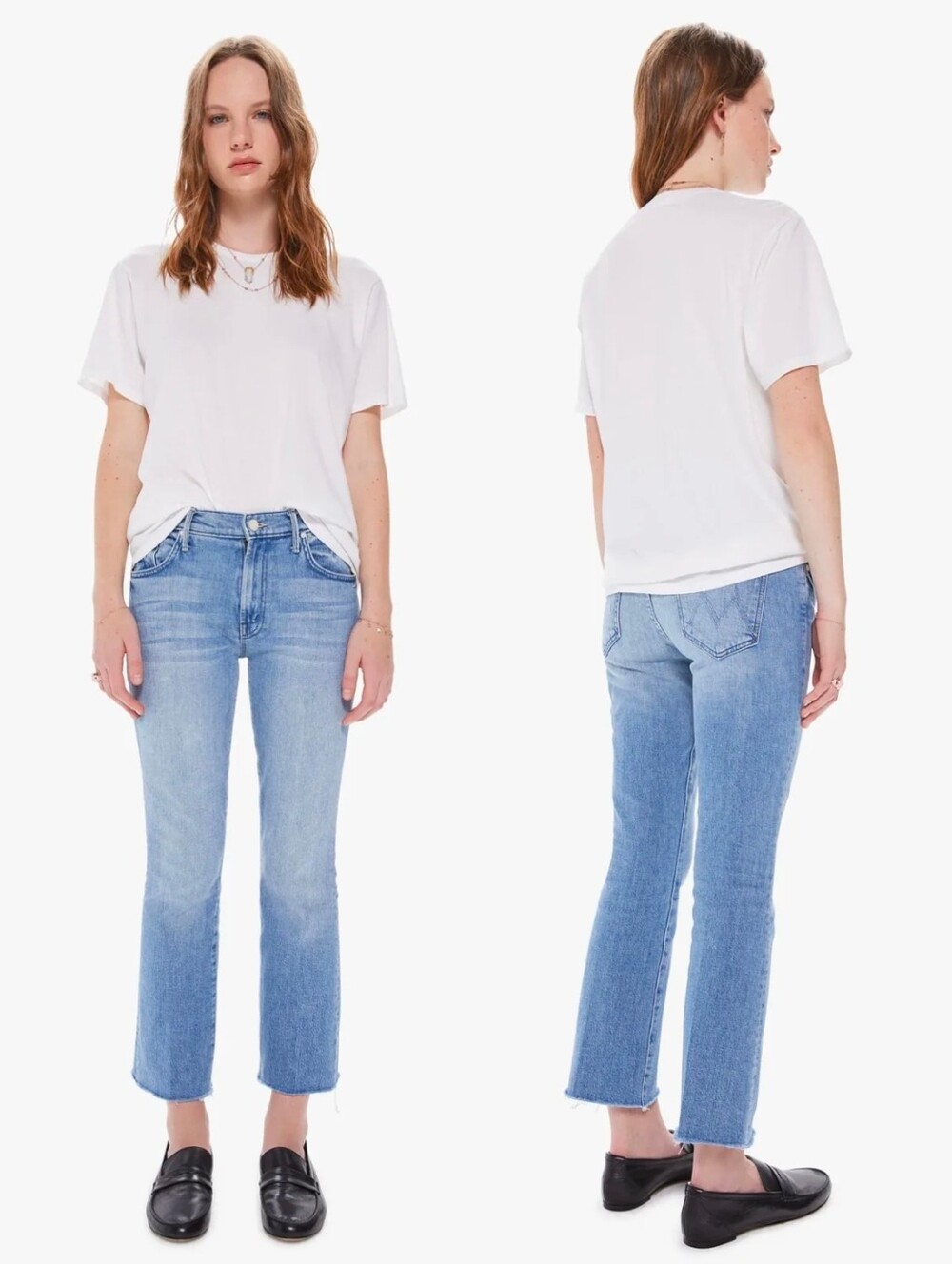 MOTHER Blue Denim The Insider Ankle Fray Herbal Remedy